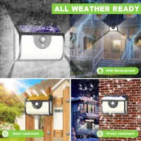 Ornnut Solar Lights Outdoor 2 Pack Ultra Bright 134Led Motion Sensor Outdoor Lights With 270Wide Angle 3 Modes Ip65 Waterpro