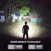 If24 Pro Flashlight Rechargeable Flashlights High Lumens 1800Lm Led Flashlights For Camping Super Bright Flashlights For Home