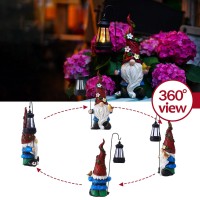 Pohabery Garden Gnomes Outdoor Statue With Solar Lights Solar Light Birdie Garden Yard Decorations Outdoor Decorations For Patio