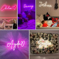 Custom Neon Signs, Personalised Large Led Neon Name Lights Sign Customizable For Wall Decor Wedding Birthday Party Bedroom Bar Shop Logo Signage