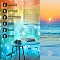 Suddus Curtain Lights 180 Led 65 59Ft Sunset Curtain Fairy Lights Usb Hanging Lights For Bedroom Backdrop Room Decor Wa