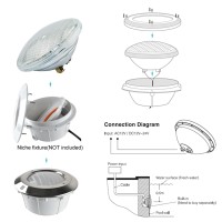 Aoisavch Par56 Underwater Lamp, Ip68 12V 12-45W Smd2835 Chip Plandscape Lighting Bulbs, 4 Styles (Color : White Light, Size : 35W)