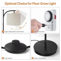 Bstrip Floor Grow Lights For Indoor Plants Full Spectrum 3000K Tall Plant Light 25W Led Grow Light With Stand Floor Lamp With