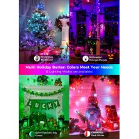 Brightown Fairy Lights Color Changing 22 Color 66Ft 200 Led Plug In String Lights With Remote Halloween String Lights Indoor