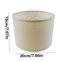 Lampshades Floor Lamp Shades Table Fine Linen Lampshade Covers Removable Washable Drum Lampshades For Bedside Lamp, Table Lamp, Floor Lamp 7.86X7.86X7.07 Inch Khaki