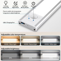 Xlys Closet Lights Motion Sensored Magnetic Light Dimmable Under Cabinet Lighting Wireless 56 Led Rechargeable Cabinet Lights