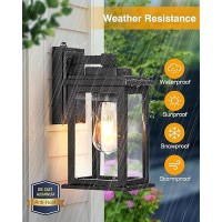 Vianis Black Dusk To Dawn Outdoor Lights For House 2 Pack Outdoor Wall Lights Waterproof Porch Lights Outdoor Exterior Lighti