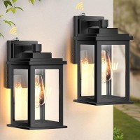 Vianis Black Dusk To Dawn Outdoor Lights For House 2 Pack Outdoor Wall Lights Waterproof Porch Lights Outdoor Exterior Lighti