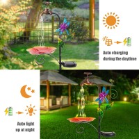 Solar Garden Lights Outdoor Decorative - Dragonfly Solar Stake Lights With Faucet Shape Solar Pathway Lights For Garden, Lawn, Patio, Yard Decorative