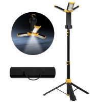 Lhotse Rechargeable Cordless Work Light Kit With 83 Detachable Tripod Stand 3000 Lumen Triple Dimmable And Rotatable Led Lam