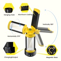 Lhotse Rechargeable Cordless Work Light Kit With 83 Detachable Tripod Stand 3000 Lumen Triple Dimmable And Rotatable Led Lam