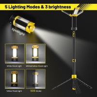 Lhotse Rechargeable Cordless Work Light Kit With 83 Detachable Tripod Stand 3000 Lumen Triple Dimmable And Rotatable Led Lam