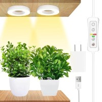 Ceiling Grow Light For Indoor Plants Yadoker 72 Leds Full Spectrum Halo Plant Light 5V Safe Voltage Growing Lamp With 81216H