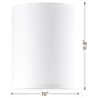 Jerhous Tall Drum Lamp Shades Set Of 2 Medium White Textured Lamp Shade 10Top X 10Bottom X 118Highspider Modern Lampsha