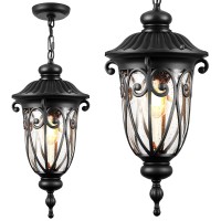 Vianis Extra Large Outdoor Pendant Lights For Porch 213 In Outdoor Hanging Light Waterproof Black Hanging Porch Light Antir