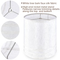 Jerhous Tall Drum Lamp Shades Set Of 2 Light Beige Tree Bark Textured Linen Lamp Shade 10Top X 10Bottom X 118Highspider