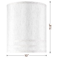 Jerhous Tall Drum Lamp Shades Set Of 2 Light Beige Tree Bark Textured Linen Lamp Shade 10Top X 10Bottom X 118Highspider