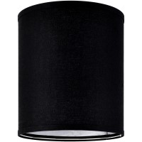 Jerhous Tall Drum Lamp Shades Set Of 2 Medium Black Lampshade 10Top X 10Bottom X 118Highspider Modern Lamp Shade For Ta