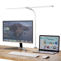 Led Desk Lamp Double Head Desk Lamps For Home Office Dimmable 25 Lighting Modes Bright Desk Lighting 12W 1400Lm Eyecaring Arc