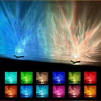 Ocean Wave Projector Light,16 Colors Midnight Aura Lamp With Touch Control Aurora Glow Lamp,3D Tesseract Lamp For Light Projector For Home Office Bar Restaurant Underwater Projector Light