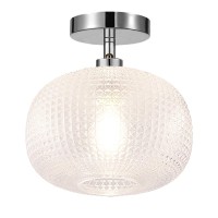 Jolydoly Semi Flush Mount Ceiling Light Fixture Hallway Light Fixture Globe Glass Ceiling Light Vintage Light Fixtures Modern Gl