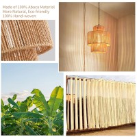 Zecoxol Rattan Plug In Pendant Light Boho Hanging Lights With Plug In Cord 3Tier Hand Woven Wicker Hanging Lamp Rattan Boho Pen