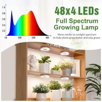 Lordem Ceiling Grow Light For Indoor Plants 192 Leds Full Spectrum Led Plant Light Plant Lamp With 3612H Auto Switch 4 Brig