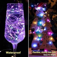 Hxweiye 6 Pack Multicolor Fairy Lights Battery Operated 7Ft 20Led Mini Fairy String Lights Mason Jar Lights Waterproof Firefly