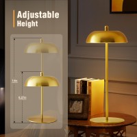 Ejiaxin Cordless Table Lamp Rechargeable Battery Operated Adjustable Height Led Desk Lamp 3 Way Dimmable Touch Nightstand Read