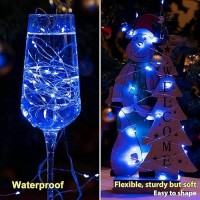 Hxweiye 6 Pack Blue Fairy Lights Battery Operated 7Ft 20Led Mini Fairy String Lights Mason Jar Lights Waterproof Firefly Starr