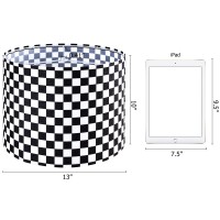 Medium Drum Lampshades Set Of 2 Blackwhite Checkered Lamp Shades 13 Top X 13 Bottom X 10 High Spider Modern Linen Lamp