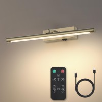 Kiloeye Picture Lights Battery Operated With Remote Rechargeable Picture Lights For Wall Brightness Dimmable Stickerscrew Inst