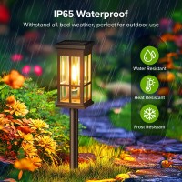 Kooper Solar Pathway Lights Outdoor 8 Pack Modern Solar Garden Lights Outdoor Waterproof Bright Solar Outdoor Landscape Path L