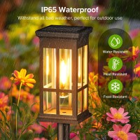 Kooper Solar Pathway Lights Outdoor 4 Pack Modern Solar Garden Lights Outdoor Waterproof Bright Solar Outdoor Landscape Path L