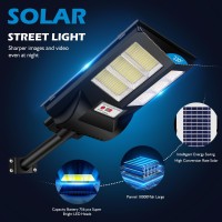 2 Pack Solar Street Lights Outdoor Waterproof 6500K 80000Lm 756 Led Beads Dusk To Dawn Solar Flood Light Solar Street Lights Wid