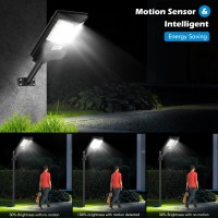 2 Pack Solar Street Lights Outdoor Waterproof 6500K 80000Lm 756 Led Beads Dusk To Dawn Solar Flood Light Solar Street Lights Wid