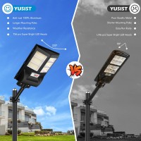 2 Pack Solar Street Lights Outdoor Waterproof 6500K 80000Lm 756 Led Beads Dusk To Dawn Solar Flood Light Solar Street Lights Wid