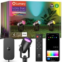 Lumary 56Ft Smart Outdoor Spot Lights Gen2 6 Pack Rgbaiww Color Changing Landscape Lights Work With Alexa Google Assistant L