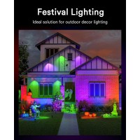 Lumary 56Ft Smart Outdoor Spot Lights Gen2 6 Pack Rgbaiww Color Changing Landscape Lights Work With Alexa Google Assistant L