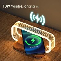 Small Nightstand Lamp With Wireless Charger Cute Bedside Lamp For Bedroom Small Table Lamp Mini Night Light For Boys Girls Tiny