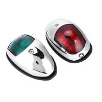 Aqxreight Led Marine Navigation Light Waterproof Green Starboards Red Port Lamp Side Mount 20M Boat Maximum