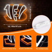 Bengal Neon Signs For Wall Decor Football Neon Light For Football Fans Neon Sign For Man Cave Decor Football Team Neon For Club