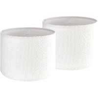 Goso Drum Lamp Shades Set Of 2 Medium Cream White Lamp Shade For Table Lamps Floor Lamps 13 Top X 13 Bottom X 10 Highsp