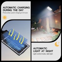 800W Solar Street Lights Outdoor Waterproof 80000Lm Dusk To Dawn Solar With Motion Sensor And Remote Control Led Flood Light