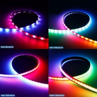 Xnbada 160Ledsm 164Ft Ws2812B Ws2812 Cob Led Strip Dc5V 10Mm Width Individually Addressable Dream Color Flexible Smart Light T