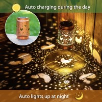 Chicken Solar Lanterns Outdoor Waterproof Hanging Solar Lights Chicken Gifts For Women Men Metal Decorative Led Chicken Lanterns