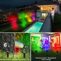 Musuger 1500Lm Led High Brightness Outdoor Landscape Lighting 15W Rgb Color Changing Landscape Lights Remote Control Spotlights