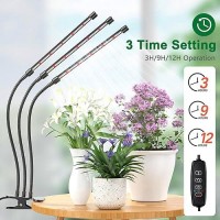 Bseah Grow Light Plant Lights For Indoor Plants 126 Leds Full Spectrum Clip Plant Growing Lamp 10Level Dimmable Auto On Off