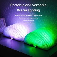 Folding Starlight Projection Book Lamp, Portable Wooden Projection Bedside Lamp, Creative Wooden Table Lamp For Home, Office, Library, Patio And Party Lighting