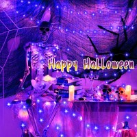 Illuminew 300 Led Purple Outdoor String Lights Waterproof Halloween Decorations 108 Ft Halloween Decor Lights 8 Modes Plug In F